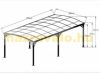 Aluminum carport, carport 300x576 cm carport with polycarbonate roof