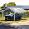 Car parking garage tent roof 304x610 cm garage roof tent, tarpaulin, waterproof and UV-protected gray (roof cover only, frame not included)