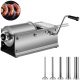 Sausage filler inox horizontal loop filler 3 liter stainless steel filling machine 