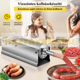   Kolbásztöltő inox vízszintes hurkatöltő 7 literes rozsdamentes acél töltőgép 
