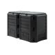 Composting bin 800 liters black 2-part outdoor composting tank two-chamber composter 