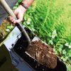 Composting bin 800 liters black 2-part outdoor composting tank two-chamber composter 