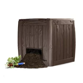   Keter komposztáló műanyag láda otthoni komposztáláshoz aljzattal 340l zöldhulladék gyűjtő, humusz készítés  Deco Composter Curver