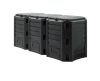 Composting box 1200 liters black 3-part outdoor composting tank three-chamber composter 