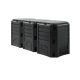 Composting box 1200 liters black 3-part outdoor composting tank three-chamber composter 