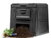 Keter composting plastic bin for home composting with base 470l green waste collector, humus preparation E-Composter Curver