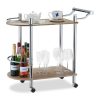 Elegant bar cart, 2-level bar cart in Sonoma oak color