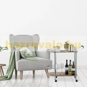   Elegáns zsúrkocsi, bárkocsi 2 szintes Sonoma tölgy színben