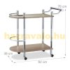 Elegant bar cart, 2-level bar cart in Sonoma oak color