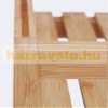 Bamboo service cart on wheels, small kitchen cart with 3 levels