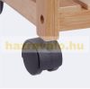 Bamboo service cart on wheels, small kitchen cart with 3 levels