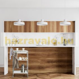   Zsúrkocsi gurulós acél szervizkocsi kihúzható fiókkal és 3 polccal