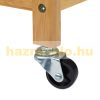 Kitchen cart with wheels 3-level bamboo kitchen cart 76.5 x 58 x 30 cm