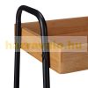 Kitchen trolley with 3 shelves bamboo kitchen cart on wheels 70 x 49.5 x 28 cm