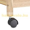 Kitchen cart on wheels, made of 2 levels of walnut wood 