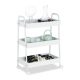 Kitchen cart on wheels 3-level kitchen cart white 70 x 49 x 28 cm