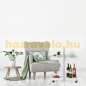   Zsúrkocsi gurulós tálaló kocsi, bárkocsi fehér 2 polccal 