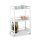 Serving cart on wheels, white, 3 levels, 80.5 x 51 x 30 cm