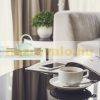 Serving cart on wheels, white, 3 levels, 80.5 x 51 x 30 cm