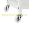 Serving cart on wheels, white, 3 levels, 80.5 x 51 x 30 cm