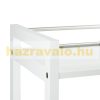 Serving cart on wheels, white, 3 levels, 80.5 x 51 x 30 cm