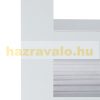 Rolling trolley bamboo serving trolley in white color with 3 shelves 76.5 x 46 x 38 cm