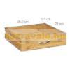 Kitchen cart on wheels with a marble surface with 1 drawer, 2 baskets and 1 shelf 