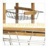 Kitchen cart on wheels with a marble surface with 1 drawer, 2 baskets and 1 shelf 