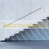 Stainless steel stair railing can be extended by 100 cm 