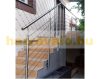 Stainless steel stair railing with side fixing 100 cm, with 2 posts without cross bar 10 mm spacer