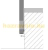 Stainless steel stair railing with side fixing 100 cm, with 2 posts without cross bar 10 mm spacer