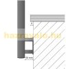 Stainless steel stair railing with side fixing 100 cm with 2 posts without cross bar 50 mm spacer