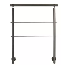   Rozsdamentes lépcsőkorlát 100 cm állítható erkélykorlát 2 oszloppal 2 db keresztrúddal 10 mm távtartó oldalsó rögzítéssel 