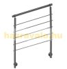 Stainless steel stair railing with side fixing 100 cm long with 2 posts and 5 crossbars 10 mm spacer