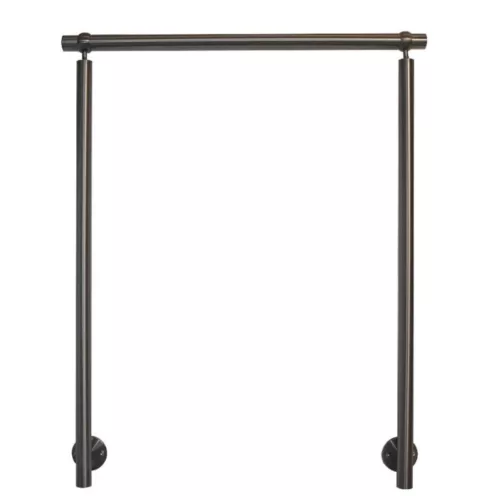 Állítható erkélykorlát 120cm rozsdamentes lépcsőkorlát oldalsó rögzítéssel 2 oszloppal, keresztrúd nélkül, 10 mm távtartóval