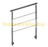 Stainless steel stair railing with side fixing 120 cm long with 2 posts with 2 crossbars 50 mm spacer