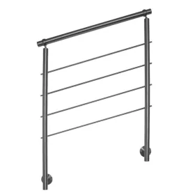   Állítható erkélykorlát 140cm rozsdamentes lépcsőkorlát 4 keresztrúddal oldalsó rögzítéssel 2 oszloppal 10 mm távtartóval