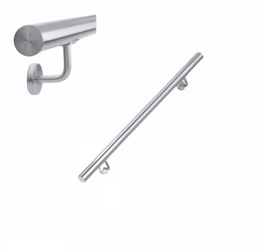 Stair railing stainless steel 150 cm railing diameter 42 mm 