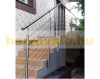 Állítható erkélykorlát 160cm rozsdamentes lépcsőkorlát oldalsó rögzítéssel 2 oszloppal 2 keresztrúddal 10 mm távtartóval