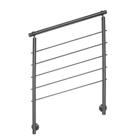   Állítható erkélykorlát 160cm rozsdamentes lépcsőkorlát oldalsó rögzítéssel 2 oszloppal 5 keresztrúddal 10 mm távtartóval