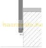 Rozsdamentes acél lépcsőkorlát oldalsó rögzítéssel 160 cm hosszú 5 db keresztrúd 10 mm távtartó
