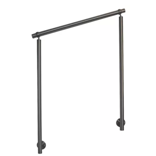 Állítható erkélykorlát 180cm rozsdamentes lépcsőkorlát oldalsó rögzítéssel 3 oszloppal keresztrúd nélkül 10 mm távtartóval