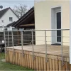 Rozsdamentes acél lépcsőkorlát oldalsó rögzítéssel 200 cm hosszú keresztrúd nélkül 10 mm távtartó