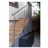 Állítható erkélykorlát 180cm rozsdamentes lépcsőkorlát oldalsó rögzítéssel 3 oszloppal keresztrúd nélkül 10 mm távtartóval