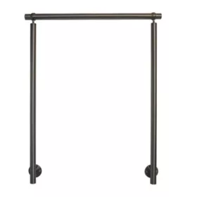   Rozsdamentes acél lépcsőkorlát oldalsó rögzítéssel 80 cm hosszú 2 oszloppal keresztrúd nélkül 10 mm távtartó