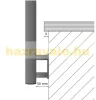 Rozsdamentes acél lépcsőkorlát oldalsó rögzítéssel 80 cm hosszú 3 db keresztrúddal 50 mm távtartó