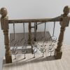 Korlátoszlopok 185x20x1118 mm 5 db matt fekete horganyzott acél lépcsőkorlát oszlop szett