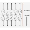 Korlátoszlopok 185x20x1118 mm 5 db matt fekete horganyzott acél lépcsőkorlát oszlop szett