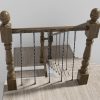 Korlátoszlop 13x13x1122 mm csavart matt fekete horganyzott acél lépcsőkorlát oszlop 
