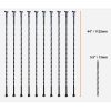 Korlátoszlop 13x13x1122 mm csavart matt fekete horganyzott acél lépcsőkorlát oszlop 